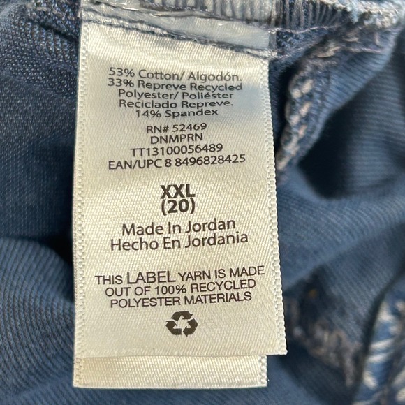 Time and Tru Womens Jeans Floral Print Blue Size XXL 20 High Rise Denim - Picture 4 of 13